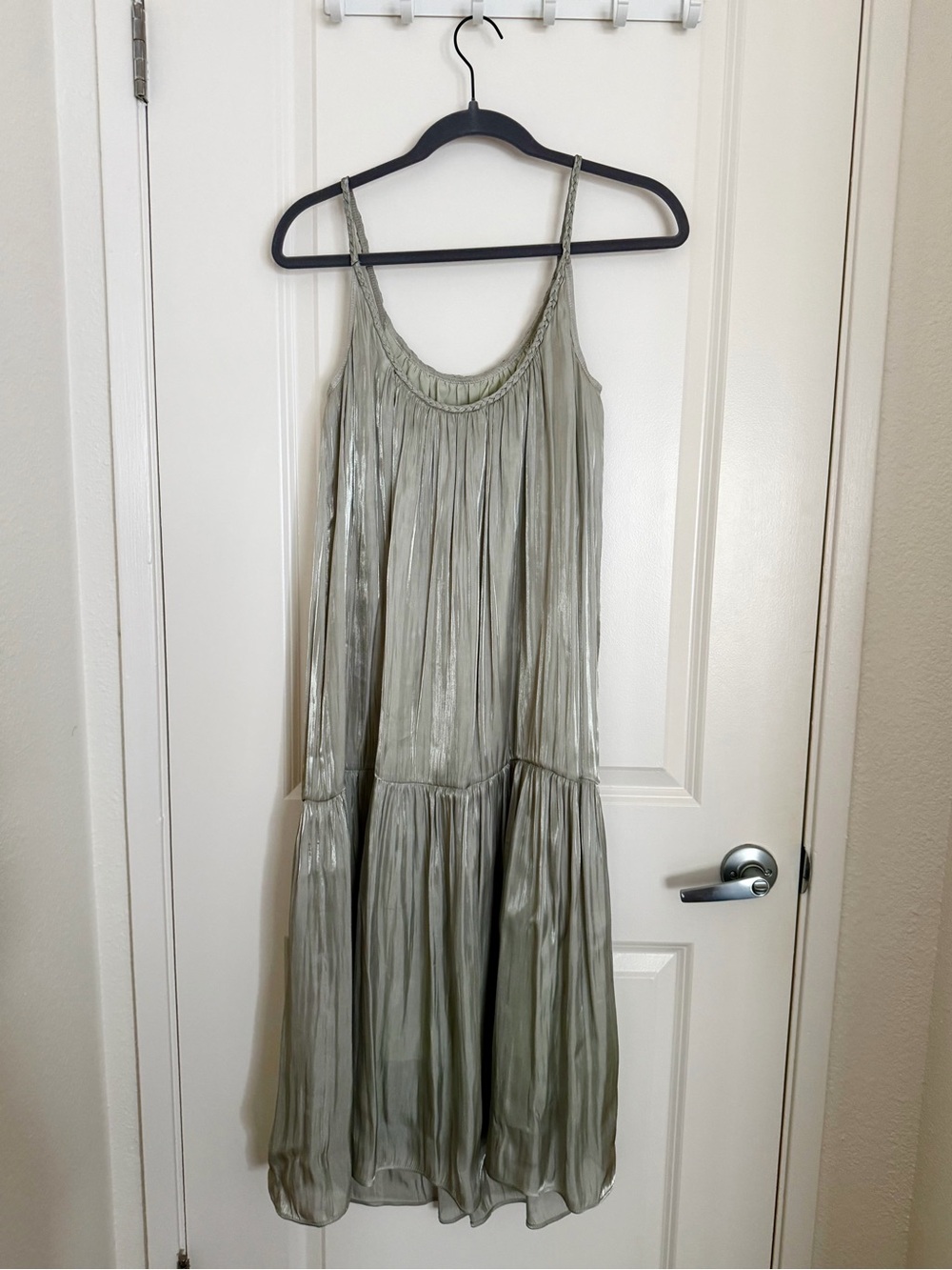 RED Valentino Light Olive Maxi Slip Dress